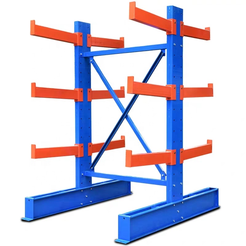 Industry Steel Pipe Storage Double Sided  Heavy Duty Cantilever Rack