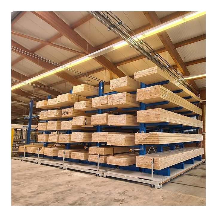 China Wholesale Strong Steel Cantilever Shelves for Fabric Roll Storage Rack Adjustable Heavy Duty Cantilever Racking for Sale