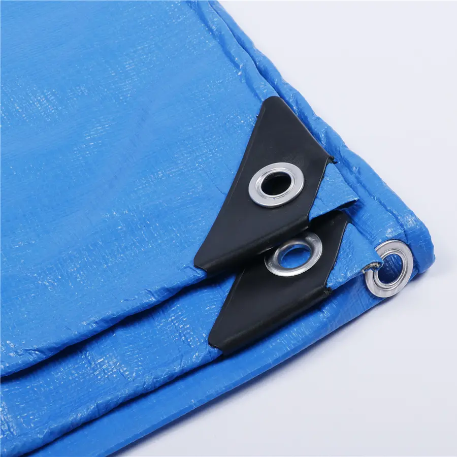 China Heavy Duty Waterproof Blue and White PE Tarpaulin Suppliers, Factory