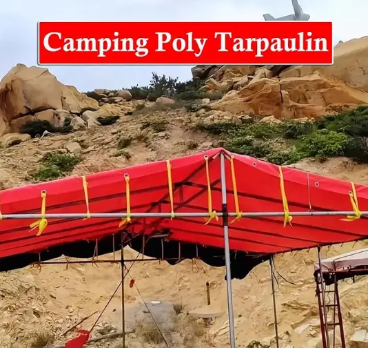 China China Factory Custom Made PE Tarpaulin 100% Virgin Waterproof Red Heavyweight Outdoor Curtain Water Resistant Customizable Size Factories, Factory