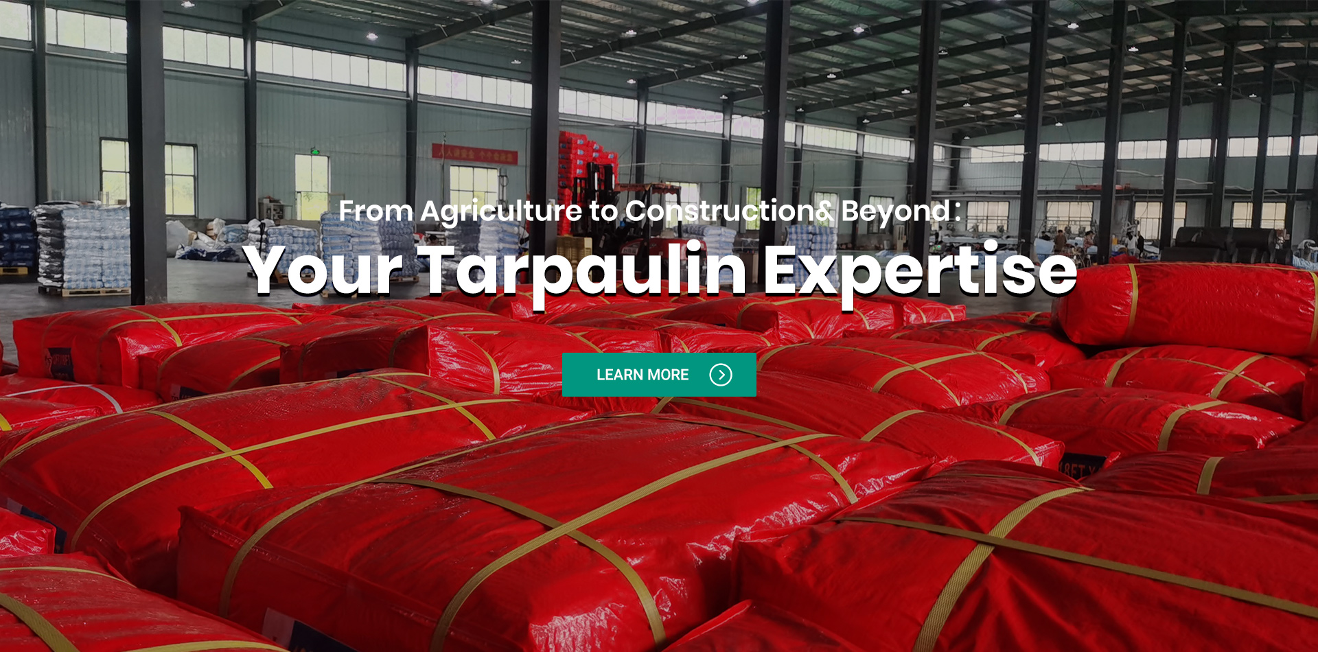 Heavy duty waterproof tarpaulin covers ready for container loading