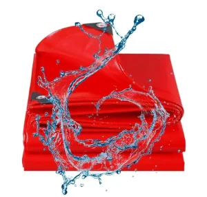China China Factory Custom Made PE Tarpaulin 100% Virgin Waterproof Red
