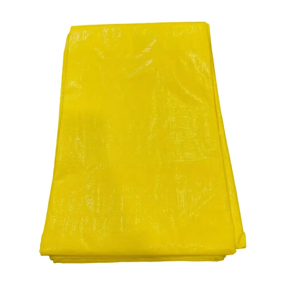 Wholesale Yellow PE Tarpaulin Coated Fabric Waterproof Outdoor Cover Material for Luggage, Car and Industrial Use Supplier, Factory