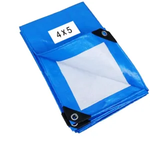 China Blue White Striped PE Tarpaulin Manufacturer