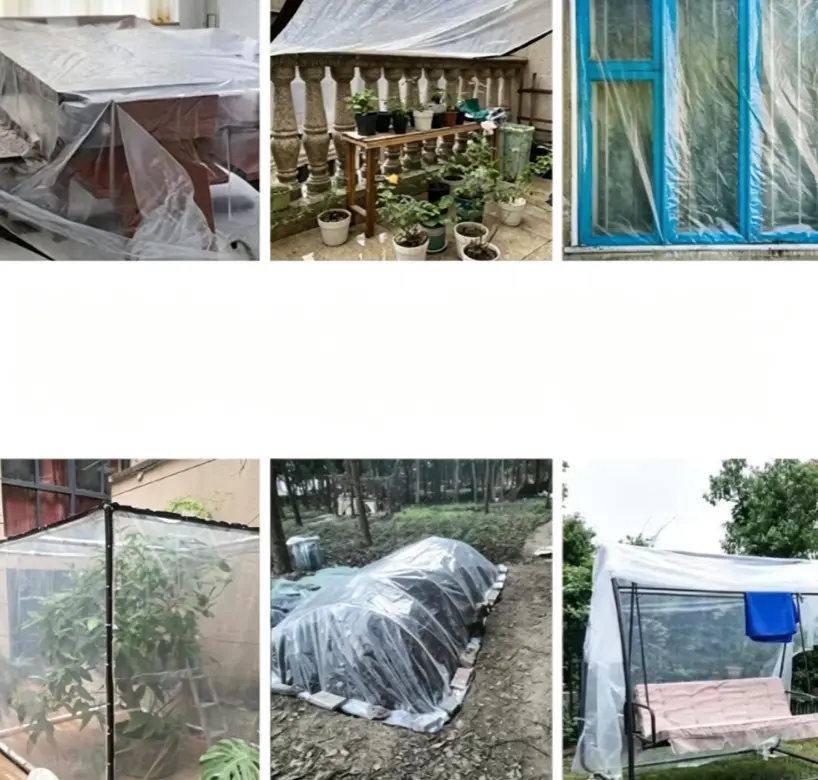 Wholesale Transparent rainproof cloth, waterproof fabric, plastic sheeting, tarpaulin, balcony window shield, succulent rain cover, heat insulation, thickened greenhouse Supplier, Factories