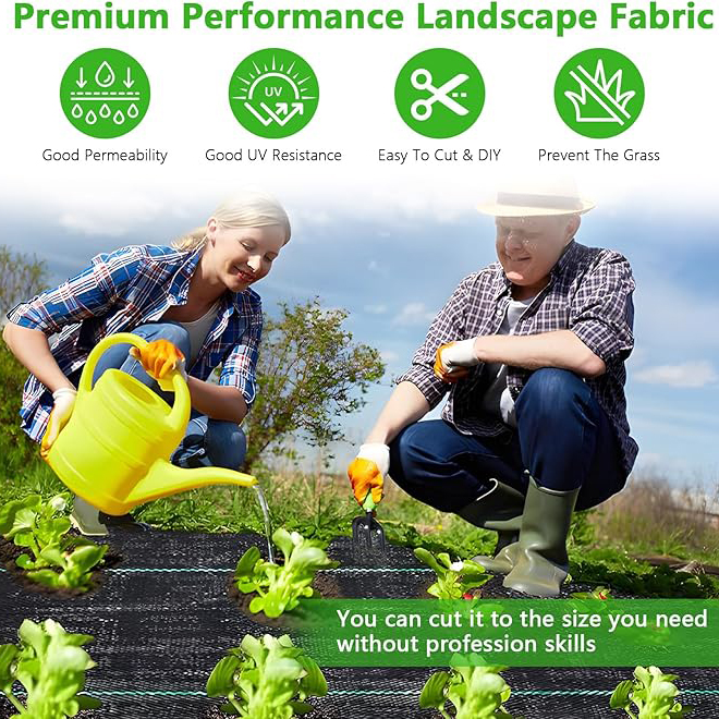 Weed Barrier Landscape Fabric Heavy Duty (5)