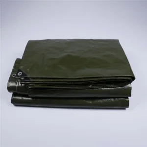 China Tarpaulin Waterproof Heavy Duty Green/Silver Large Tarp Sheet