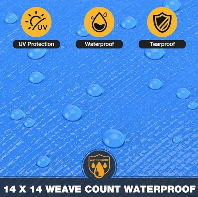 Wholesale Durable PE Tarpaulin Heavy Duty Waterproof UV Resistant Tear Resistant Rain Cover for Warehouse Outdoor Custom Manufacturer, Manufacturers