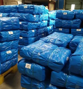 China Heavy Duty Blue Silver PE Tarpaulin Sheet