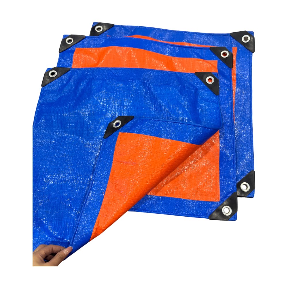 Colorful Striped PE Tarpaulin Detail View