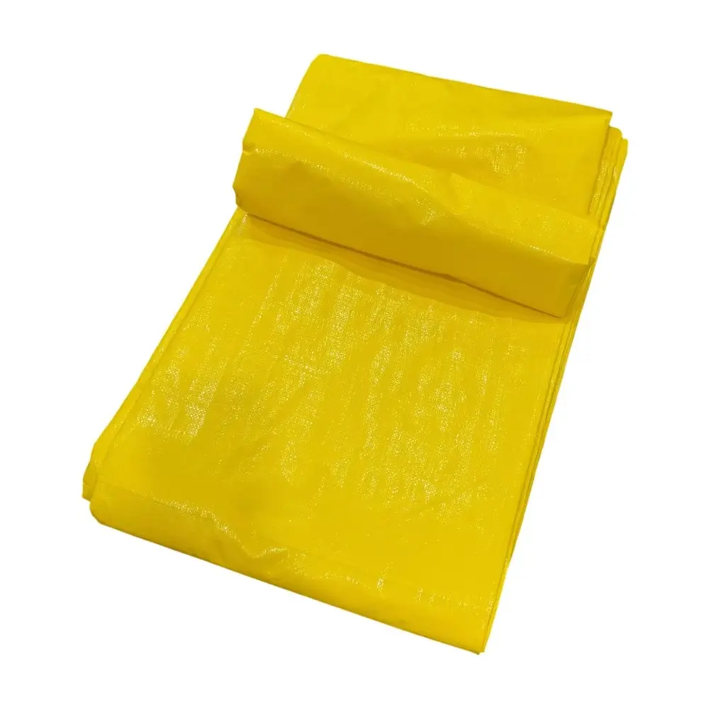 Wholesale Yellow PE Tarpaulin Coated Fabric Waterproof Outdoor Cover Material for Luggage, Car and Industrial Use Supplier, Factory