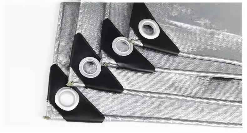 PE Tarpaulin Reinforced Corners and Eyelets