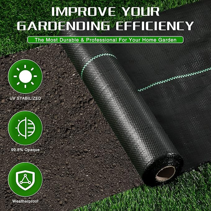 Weed Barrier Landscape Fabric Heavy Duty (4)