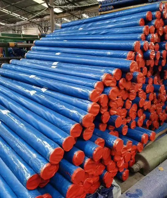 Wholesale PE Woven Coated Lumber Wrap Poly Tarp Roll Covers Factories, Factory