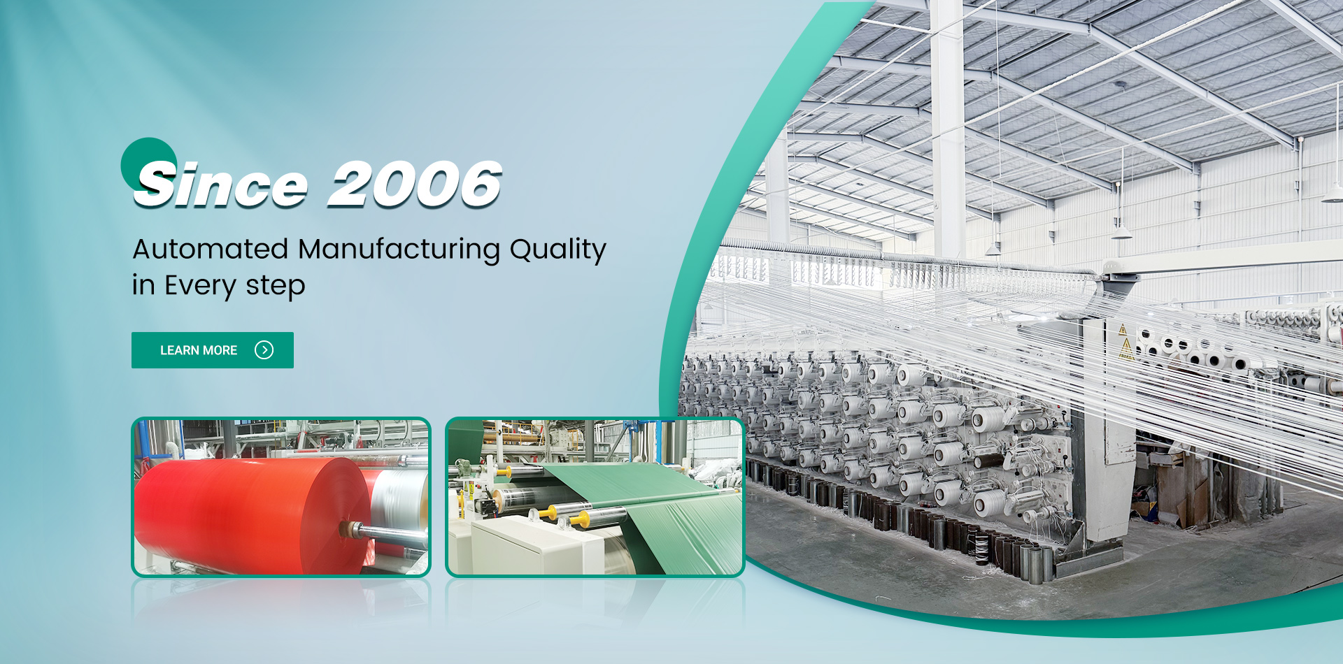 Tarpaulin weaving and coating workshop operating since 2006