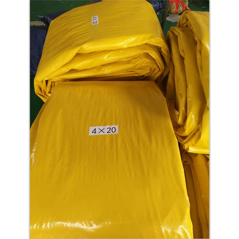 China Hay Tarp Cover with Hand Straps 16 mil YELLOW Extra Heavy Duty Poly Suppliers, Factories