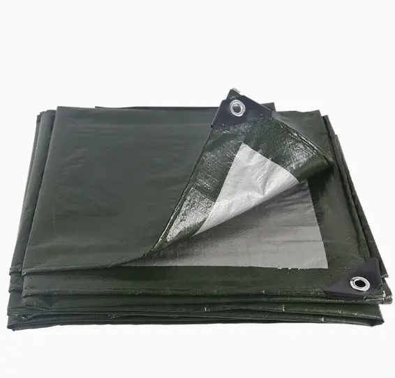 Wholesale Waterproof Heavy Duty PE Tarpaulin, UV Resistant Outdoor Tarp Cover with Metal Grommets for Garden, Truck, Pool Manufacturers, Factories
