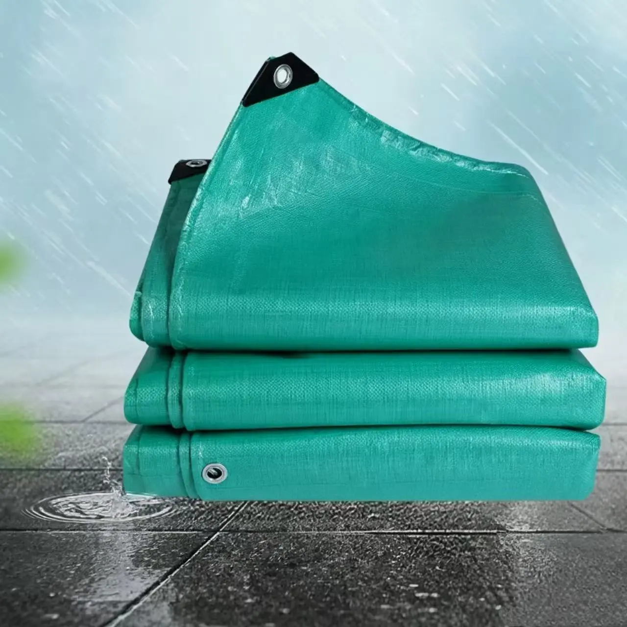 China Custom-made thickened double-green new material waterproof plastic sunshade outdoor sun protection and rainproof tarpaulin Manufacturer, Manufacturers