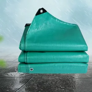 China Custom-made thickened double-green new material waterproof plastic sunshade outdoor sun protection and rainproof tarpaulin Manufacturer