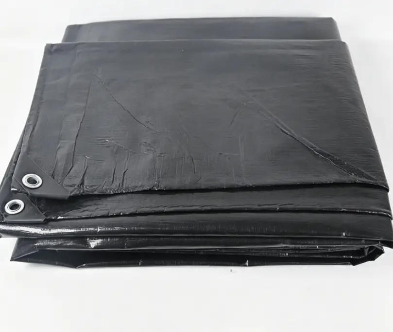 Wholesale PE tarpaulin, double black, thickened, rainproof and sunproof tarpaulin, rain cover, sunshade, outdoor truck, ship, grain warehouse cover. Manufacturer, Manufacturers