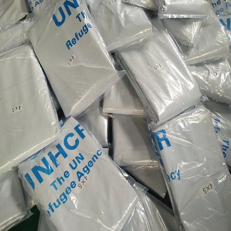 Wholesale Tarpaulin shelter sheet Plastic Tarpaulin PE Material White Color With Logo Tent Cover Truck Cover Rain Cover Widely Usage Manufacturers, Factories