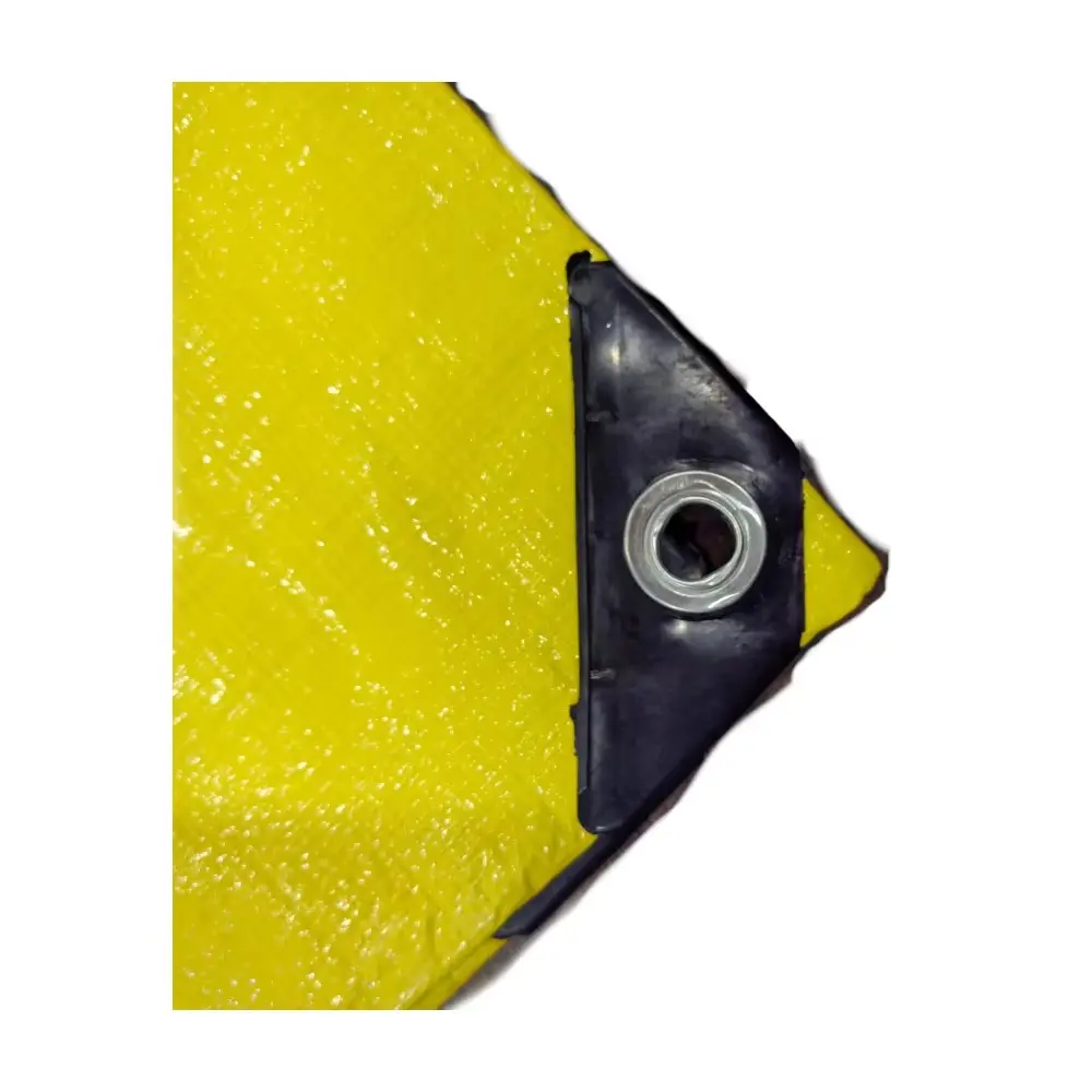 Wholesale Yellow PE Tarpaulin Coated Fabric Waterproof Outdoor Cover Material for Luggage, Car and Industrial Use Supplier, Factory