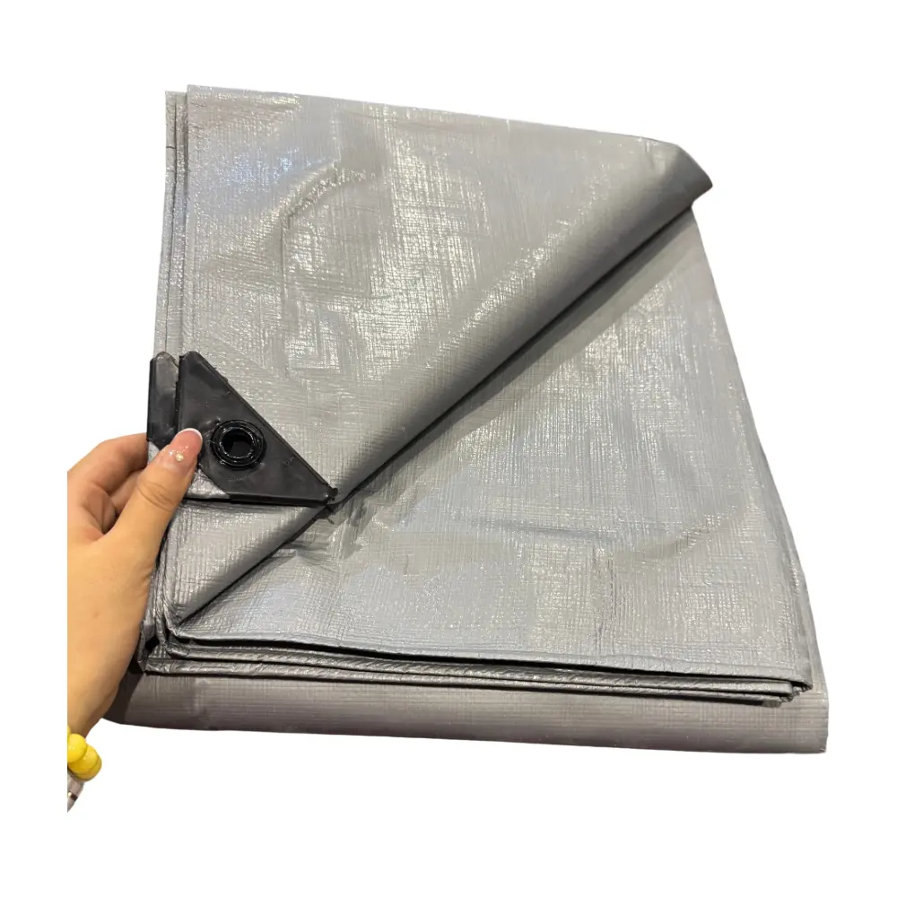 China Hot Sale Factory Brown PE Double Faced Waterproof Windproof Tarpaulin Manufacturer, Factories