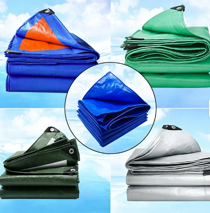 China PE Coated Medium Weight Tarpaulin with 10-15 Cooling Effect Waterproof Plain Style for Outdoor Shade Use Manufacturers, Suppliers