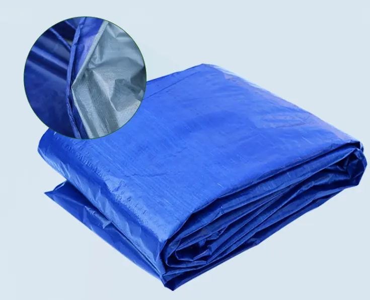 Wholesale Customize Sliver Pe Tarpaulin 4m Width Sheet Heavy Duty Colorful Pe Plastic Tarpaulin Tarps Cover Suppliers, Factory