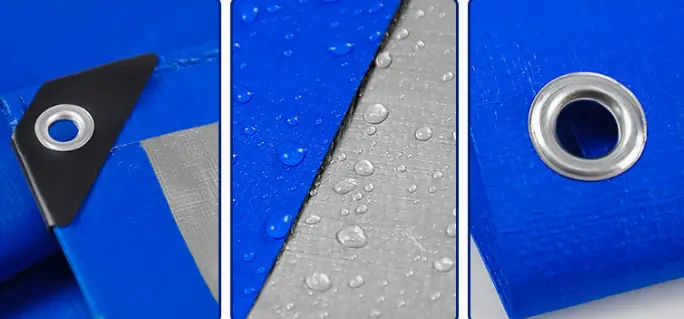 China Deep Blue Ultra Waterproof Heavy Duty PE Tarpaulin with Reinforced Grommets for Outdoor Use Suppliers, Factory