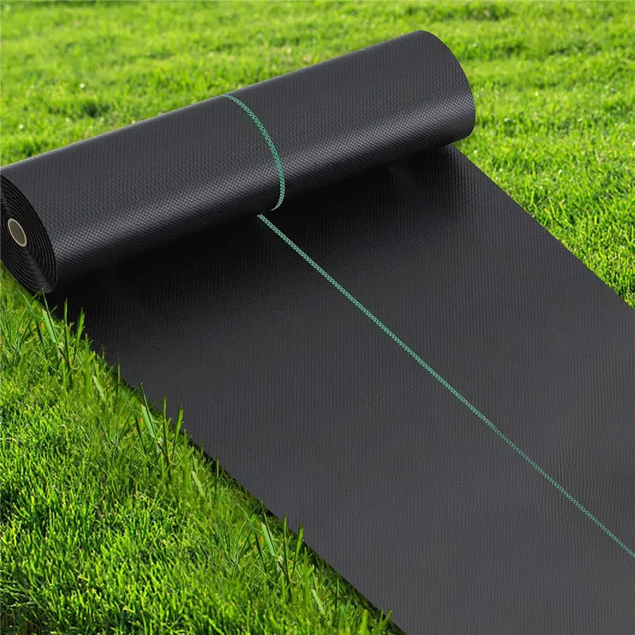 China Weed Barrier Landscape Fabric Heavy Duty,  Garden Blocker Fabric Weed Mats, Weed Control Garden Cloth, Woven Geotextile Fabric for Garden Beds, Underlayment, Commercial Driveway Manufacturer, Supplier