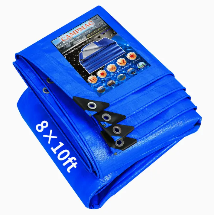 China Deep Blue Ultra Waterproof Heavy Duty PE Tarpaulin with Reinforced Grommets for Outdoor Use Suppliers, Factory