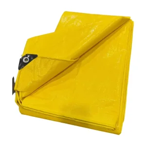 Wholesale Yellow PE Tarpaulin Coated Fabric Waterproof Outdoor Cover Material