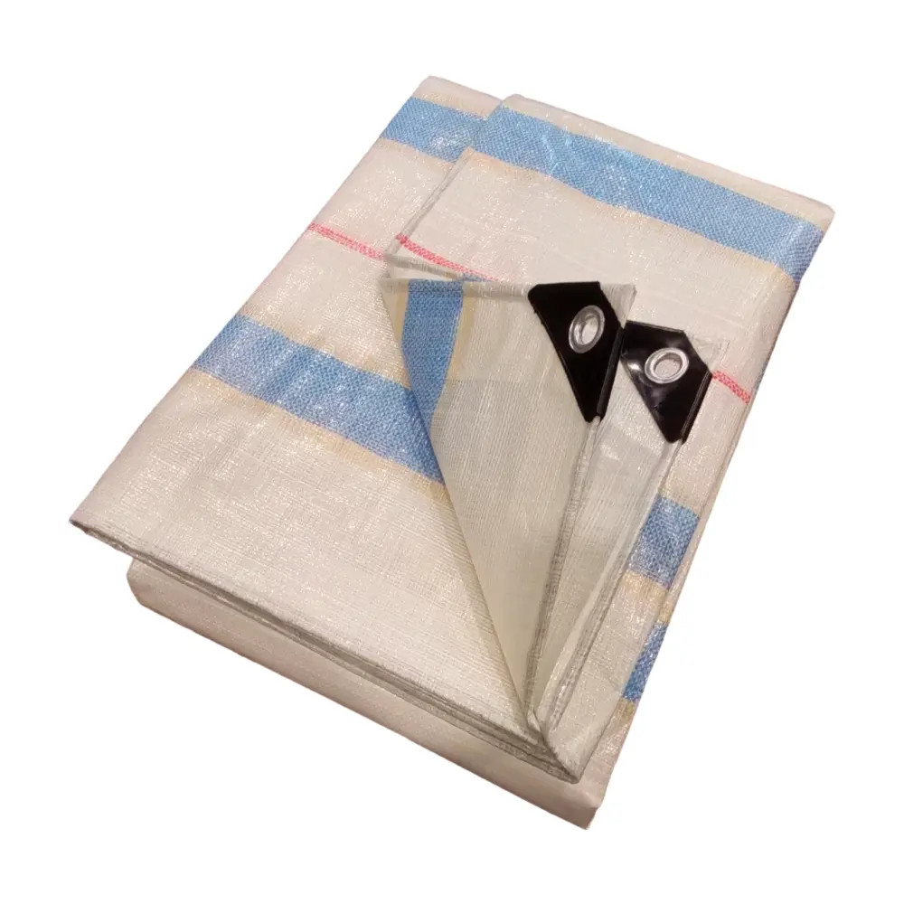 Wholesale Cross-border Wholesale PE Tarpaulin – Three-Color Striped Waterproof Fabric Manufacturer, Factories