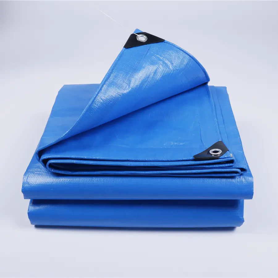 Wholesale Strong Tear Resistant Double Blue Tarpaulin Fabric for Farming Transport and Storage Manufacturer, Factory