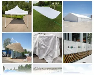 China Heavy-duty waterproof PE woven tarp white