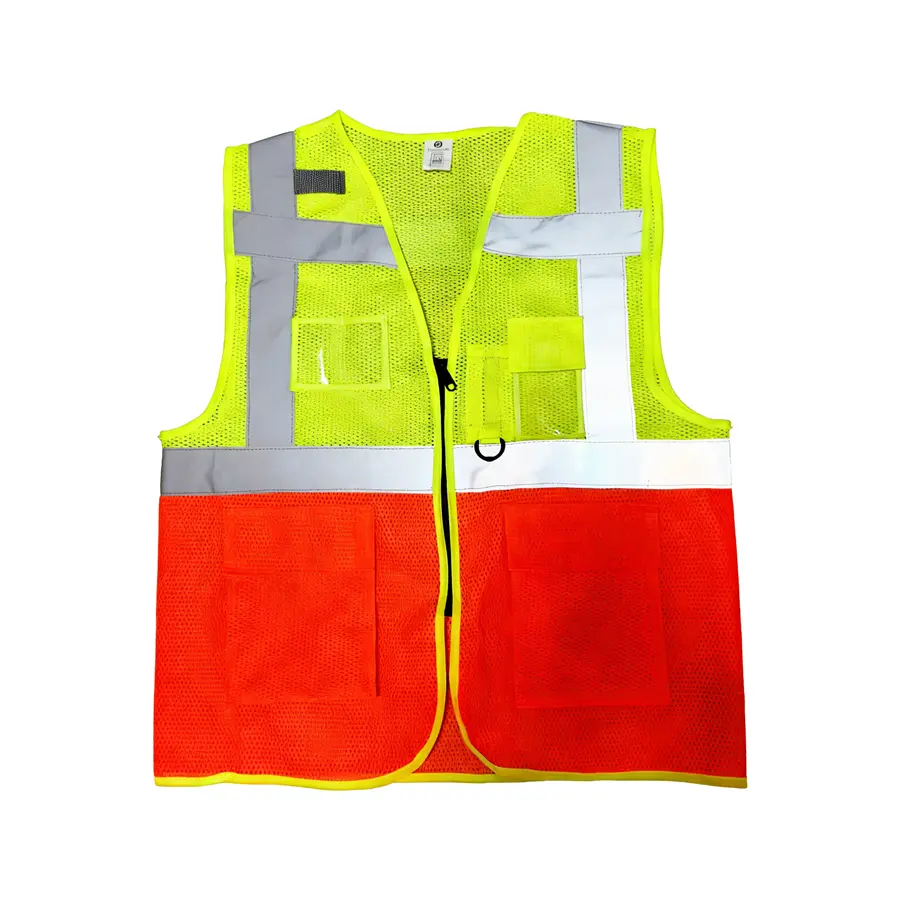 Wholesale Security Construction Safety Vests - High Visibility Reflective Multi-pocket Polyester by China Suppliers Factory
