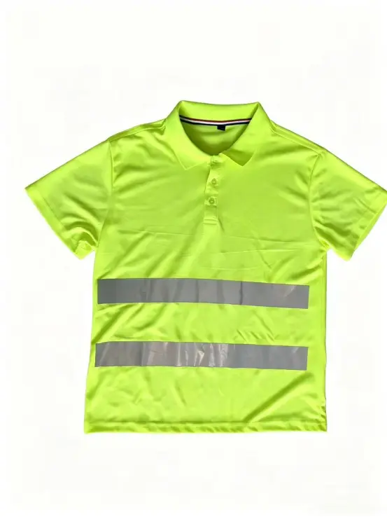 Wholesale New style work shirt with collar, short sleeve, construction road sanitation and safety clothing, reflective, available in stock for all seasons. Supplier, Factories