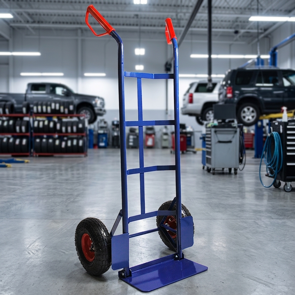 High Quality Good Price OEM Warehouse Small Storage Trolley TC1830 Metal Blue Cargo Truck Platform Structure 2 Wheels Movable
