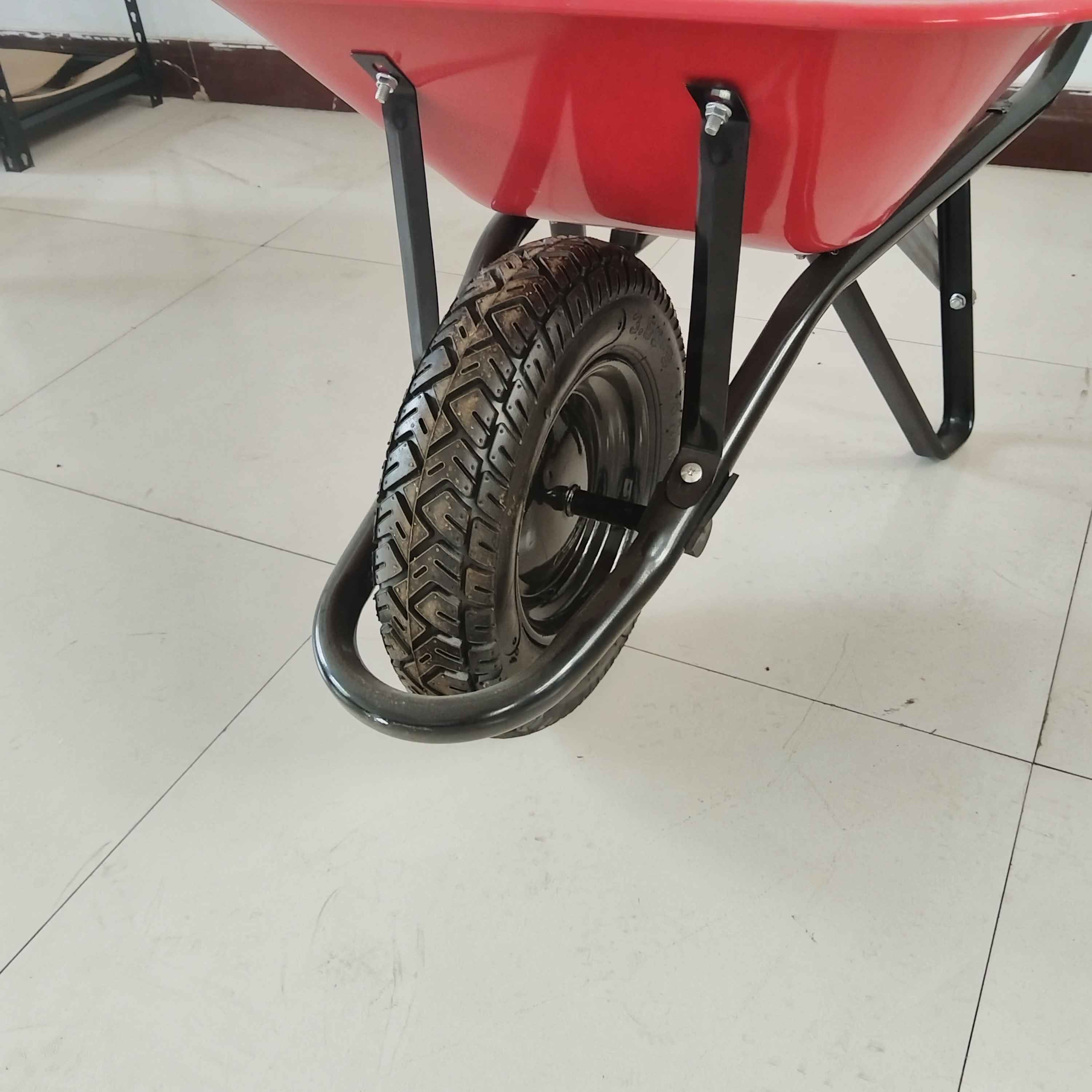 Long Life High Quality Collapsible Durable Wheelbarrow Wb6414 Galvanized Iron Trolley