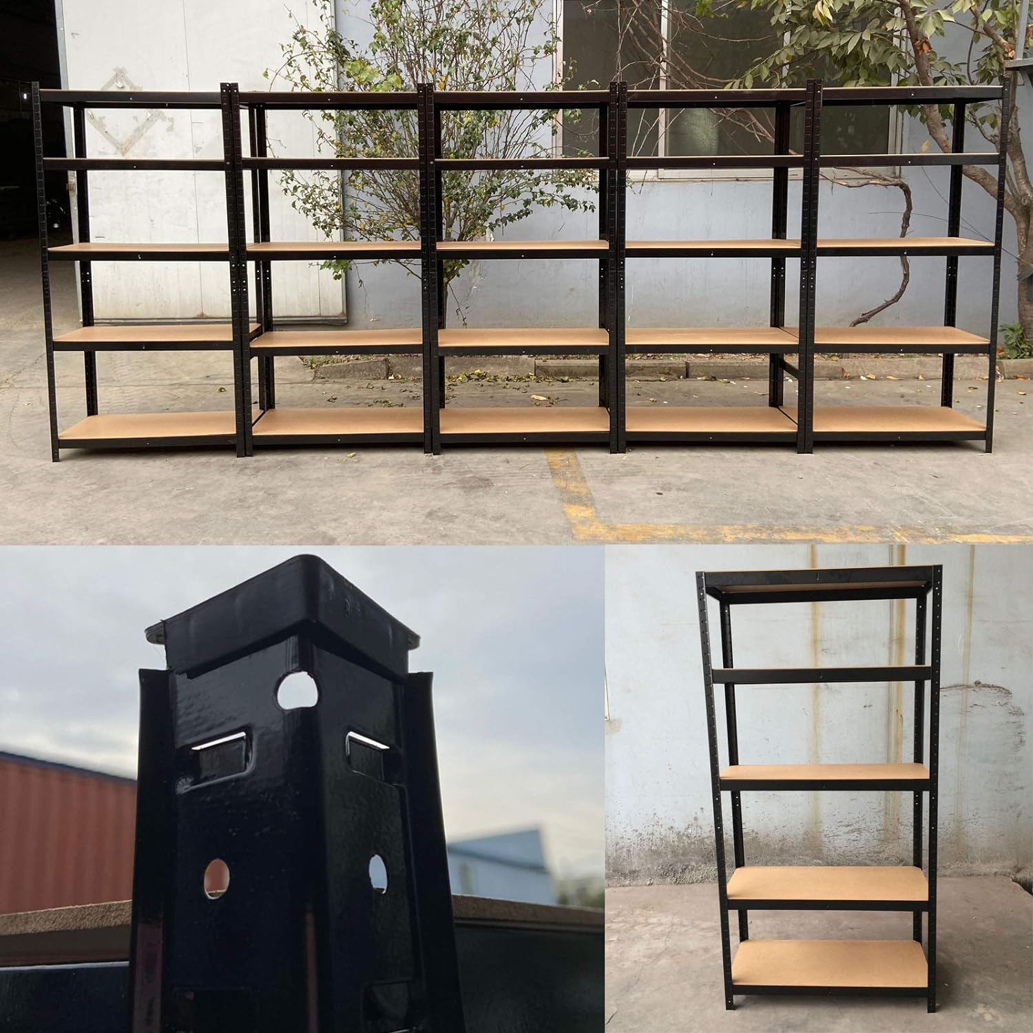 Cheap Price 5-Layer Boltless Steel Powder Coated Corrosion Protection 4mm Thick Collapsible Freestanding Knocked-down Racks