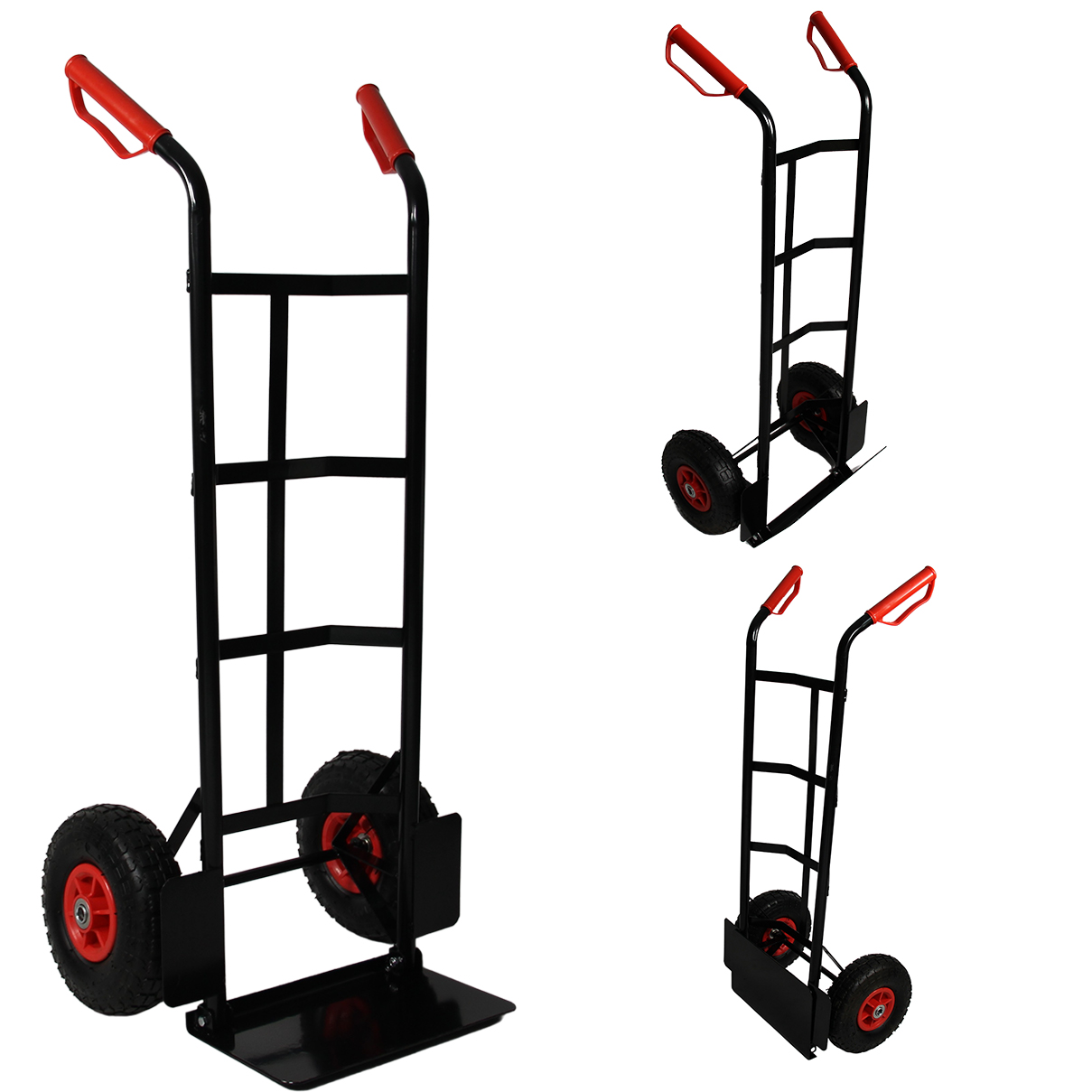 High Quality OEM TC1830 Industrial Metal Platform Small Trolley 2 Wheels 200kg Blue Cargo Truck for Warehouse Use