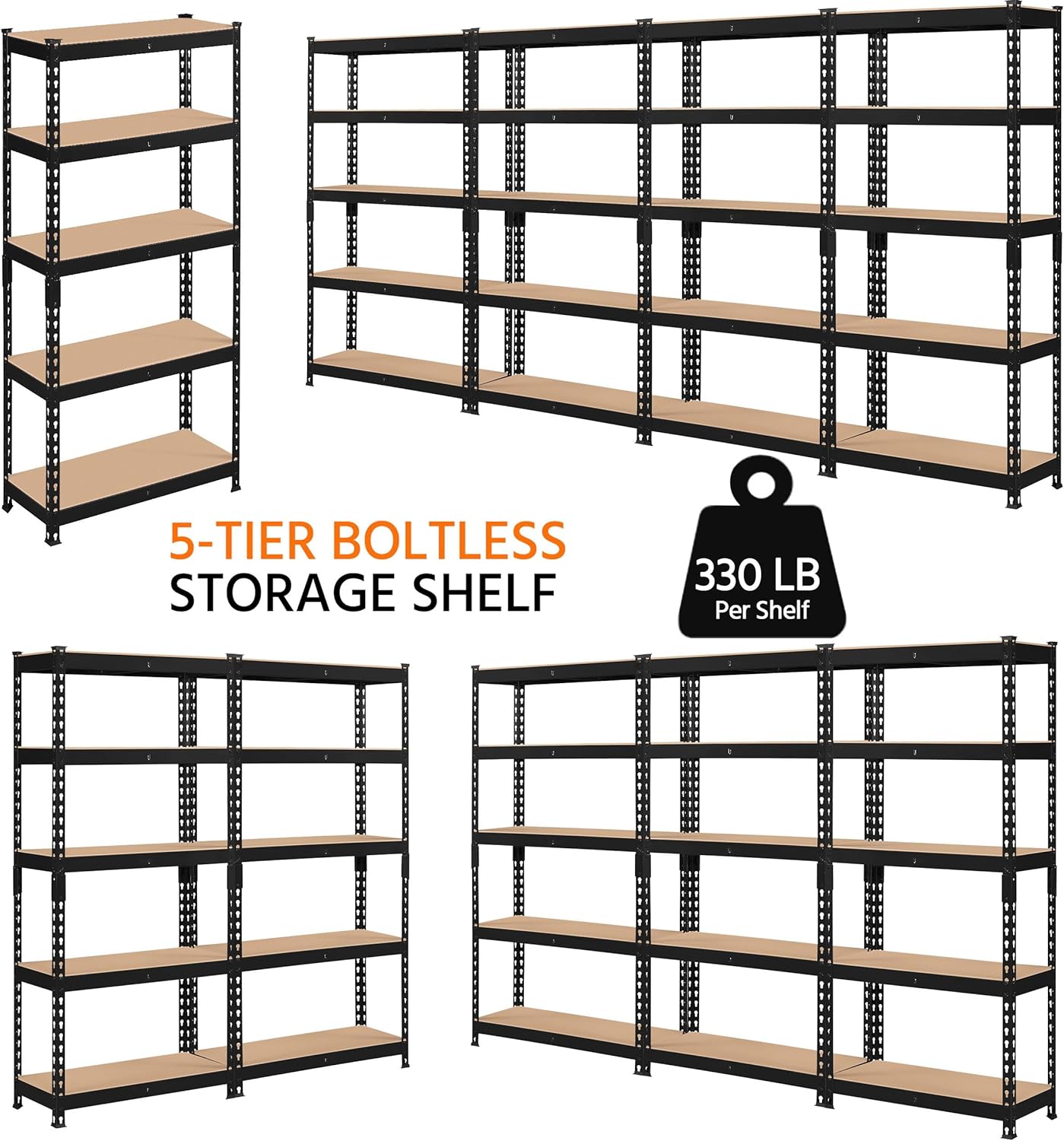 Household Shelf Balcony Rack Floor Multi-layer Storage Rack Storage Angle Steel Shelf Storage Rack Kitchen Iron Shelf
