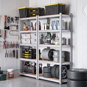 Direct Sale 5-Tier Boltless Steel Shelving From China Supplier Garage Metal Racks for Storage Stacking Racks & Shelves