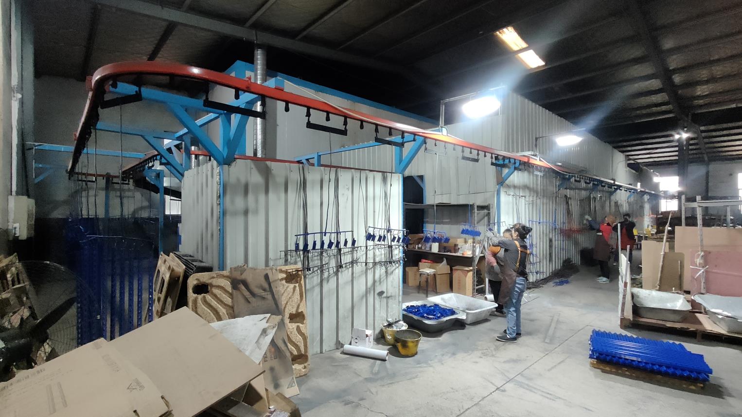 Automatic spraying line