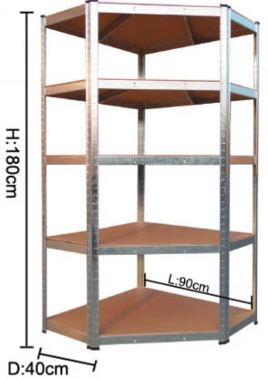 Medium duty shelf
