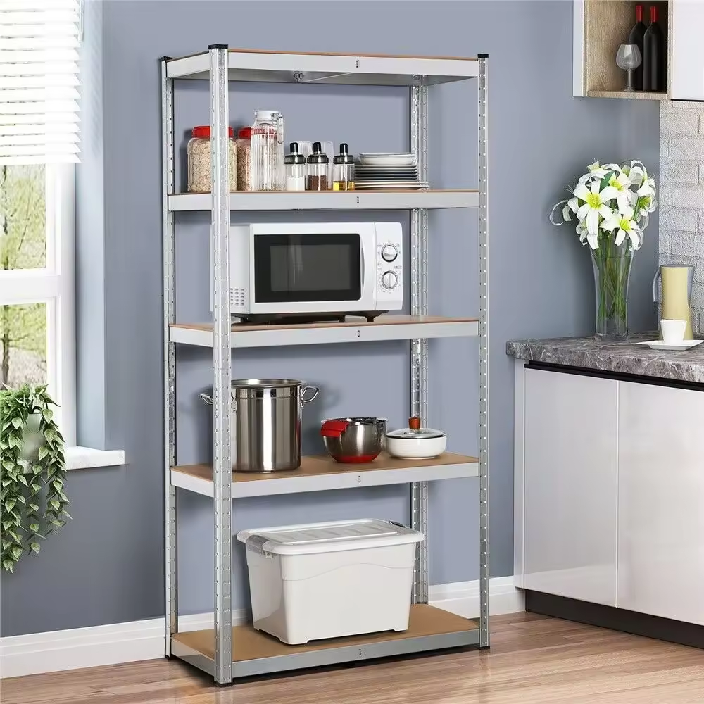 Household Shelf Balcony Rack Floor Multi-layer Storage Rack Storage Angle Steel Shelf Storage Rack Kitchen Iron Shelf