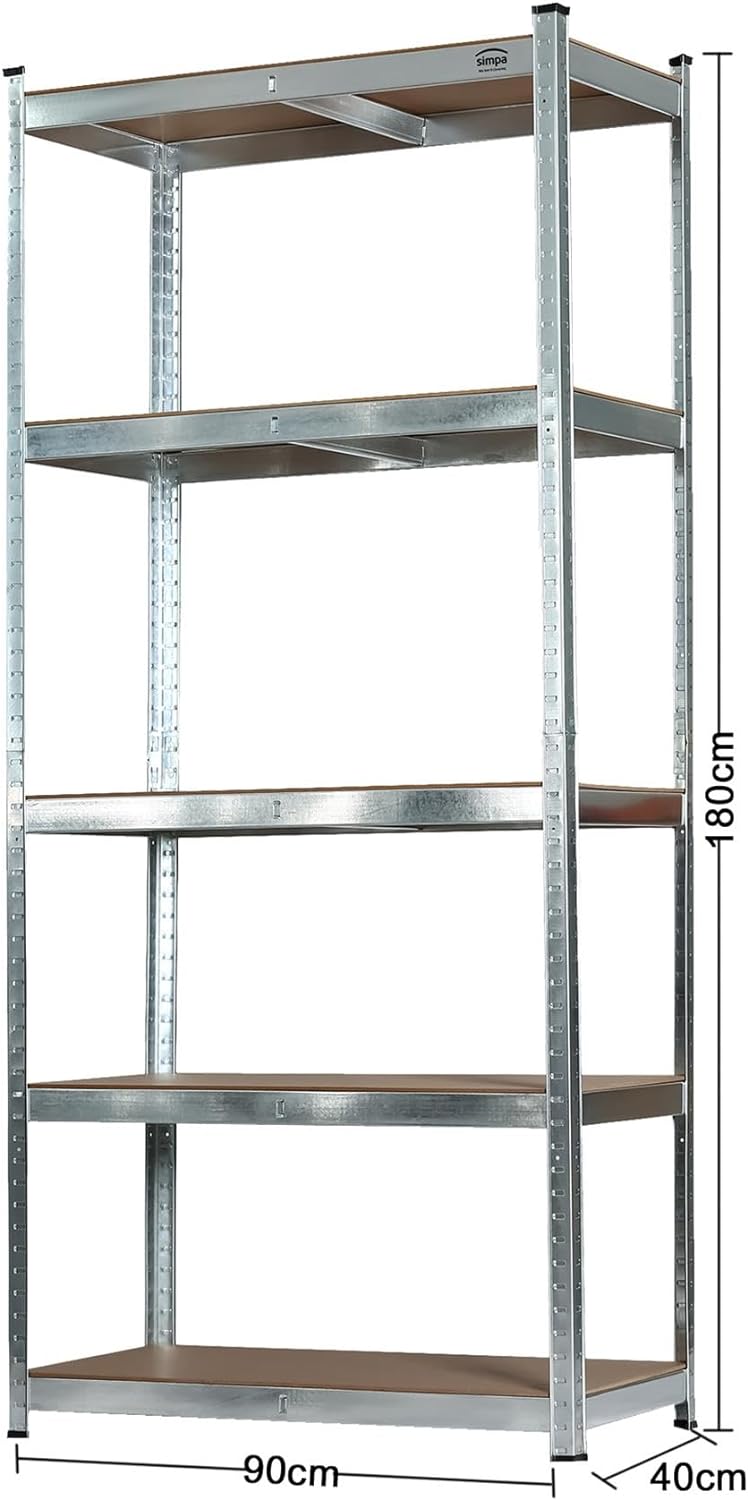 Heavy-Duty Galvanized Steel Metal Home Kitchen Garage Factory Storage Shelves Adjustable Boltless Industrial Stacking Racks for