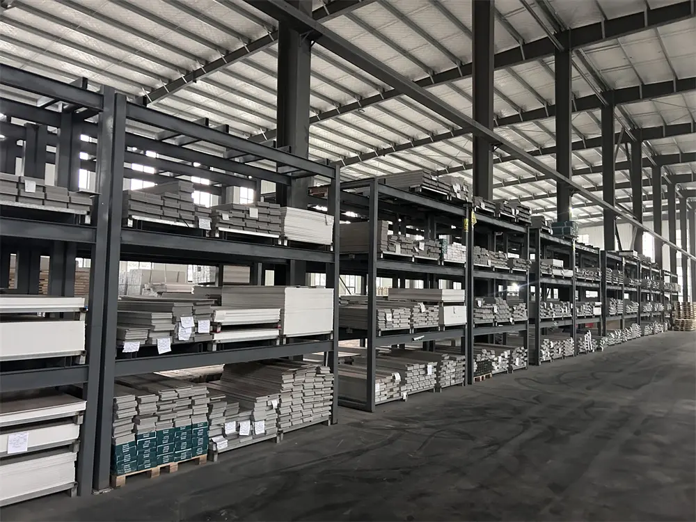 Finished WPC and SPC flooring products ready for export