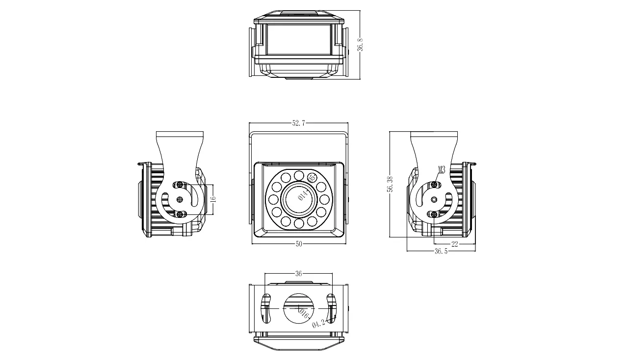 XY-FS360 Product Dimension Drawing